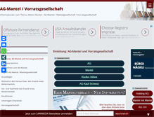 Tablet Screenshot of ag-mantel.ch